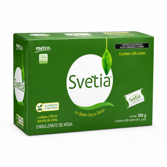 Endulzante Svetia Stevia Caja con 555 Sobres de 1 g