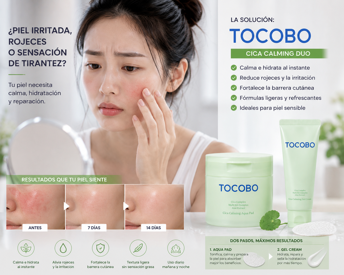 Tocobo Cica Calming Care Aqua Pad Coreano Vegano