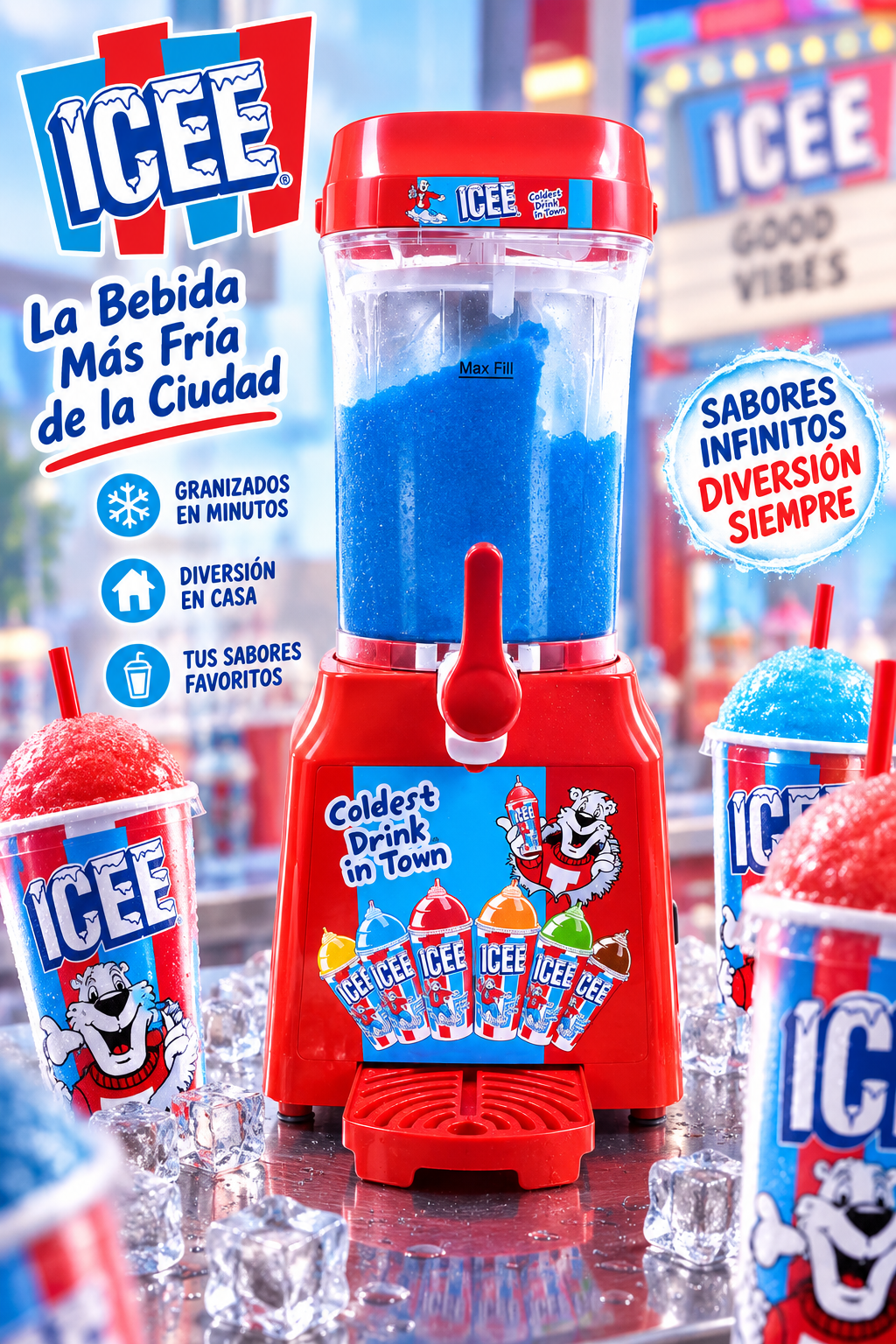 Máquina Icee Original para Slushie y Frappé