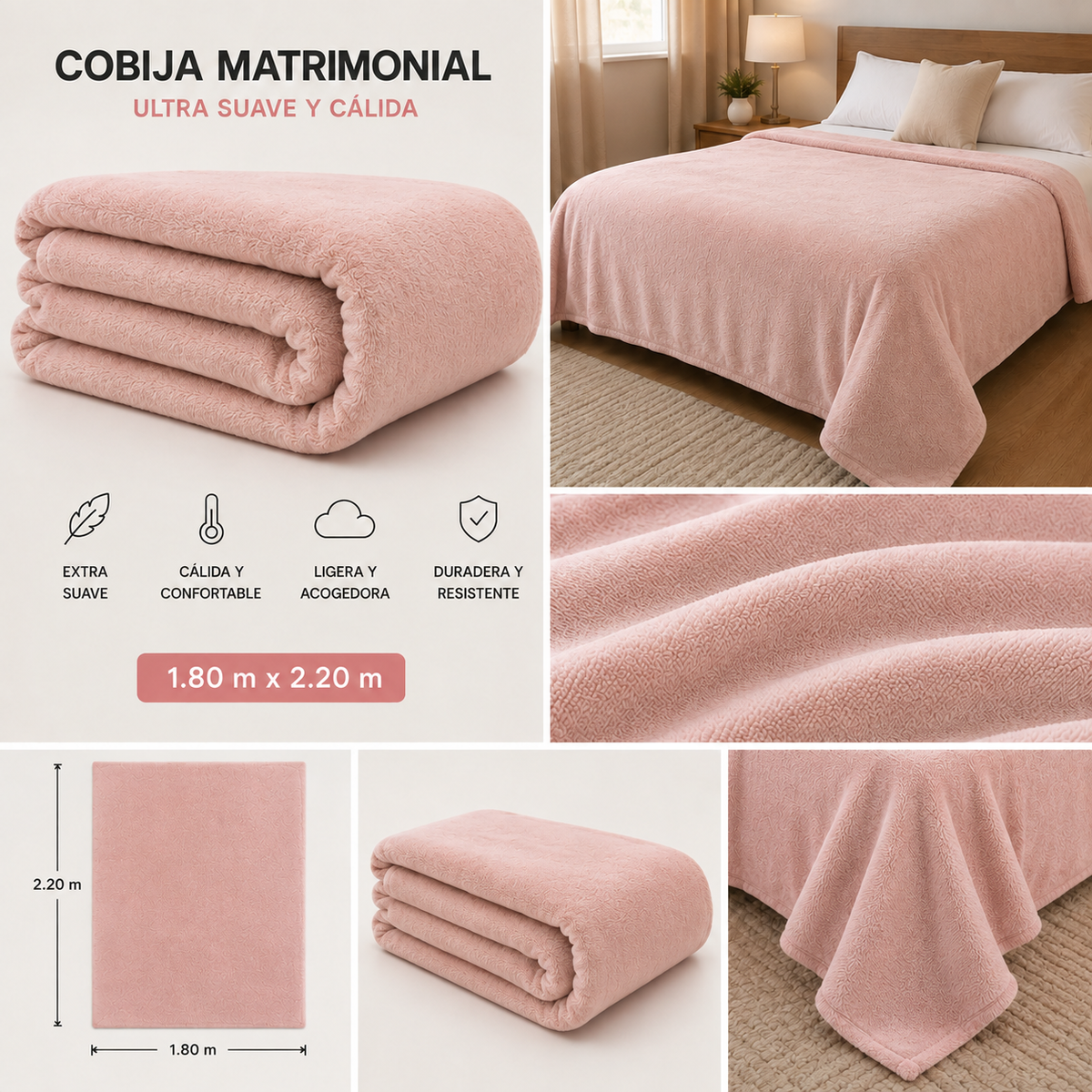 Cobertor Ligero Matrimonial Ultra Suave 650 g