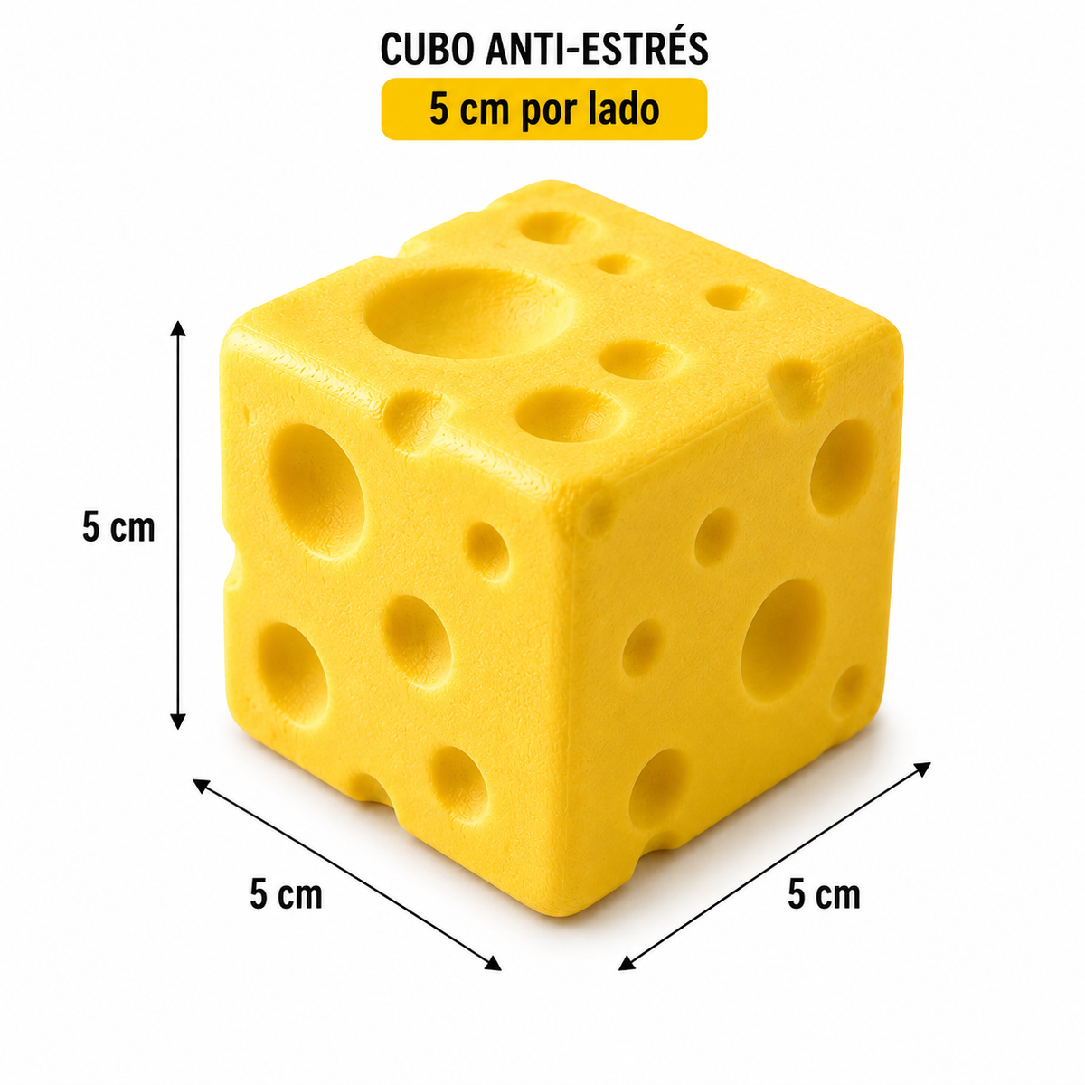 Quesito Squishy Antiestrés Sensorial con Aroma a Queso