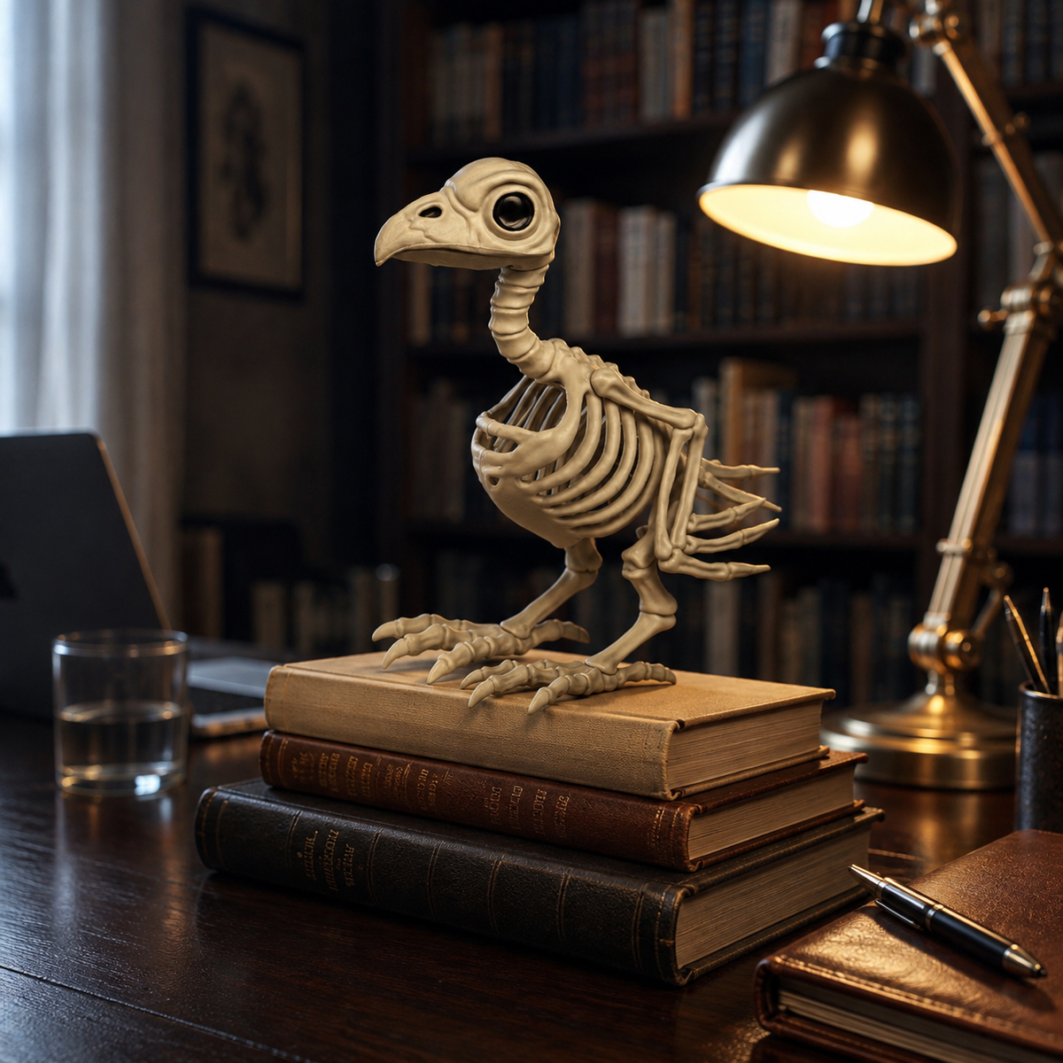 Figura Decorativa Cuervo Esqueleto Halloween y Día de Muertos