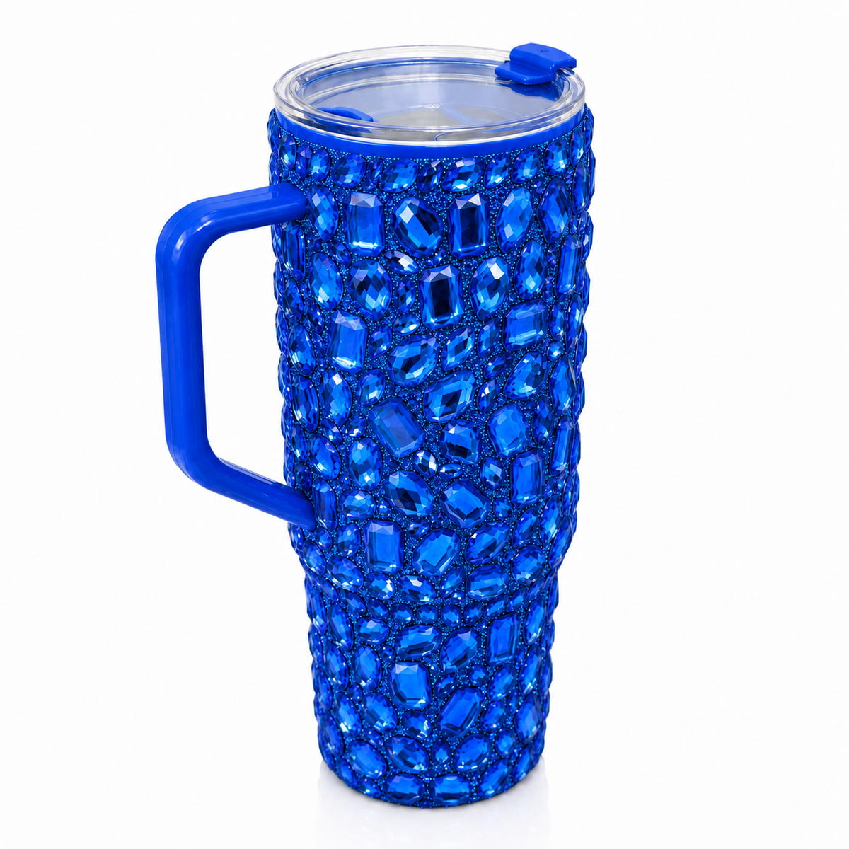 Vaso Térmico Diamond con Pedrería Ultra Brillante Gloss Azul