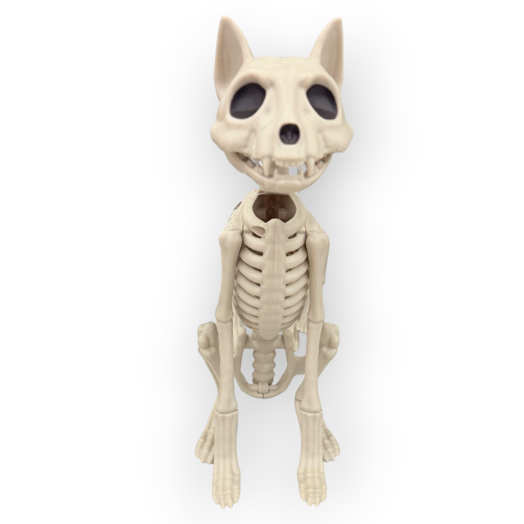 Figura Decorativa Gato Esqueleto Halloween y Día de Muertos