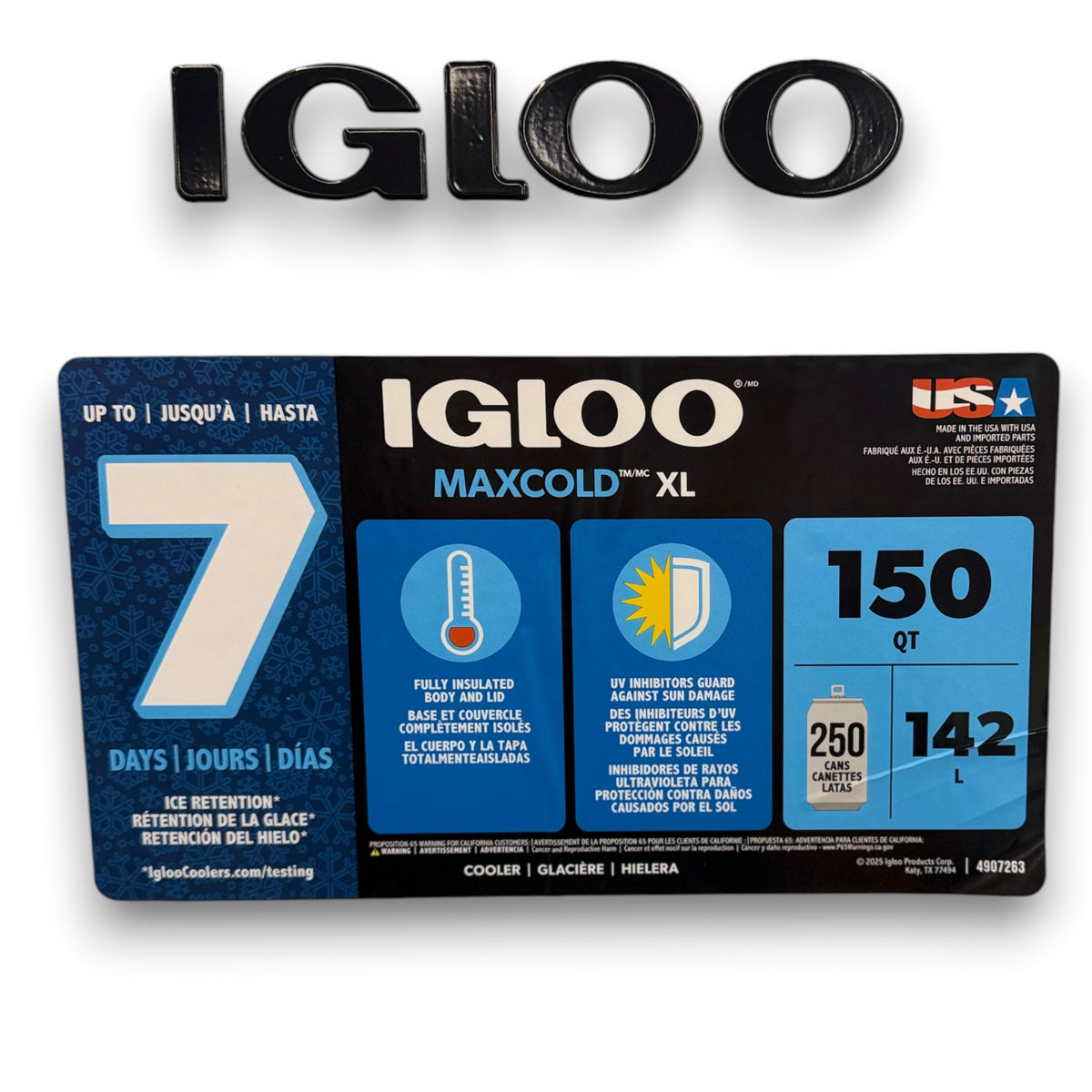 Hielera Igloo MaxCold XL 142 Litros / 256 Latas