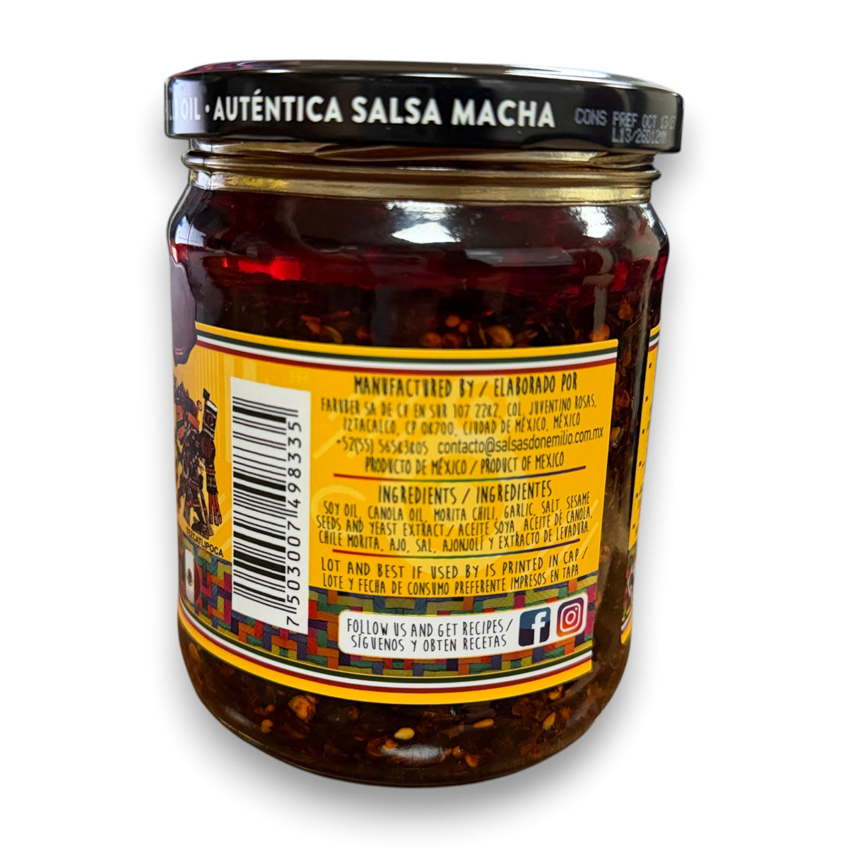 Salsa Macha Don Emilio Chile Morita 440 g